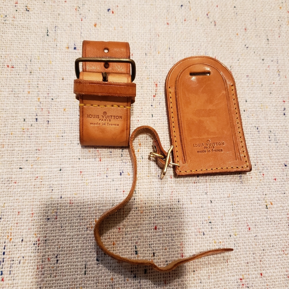 Vintage Louis Vuitton luggage bag name tag